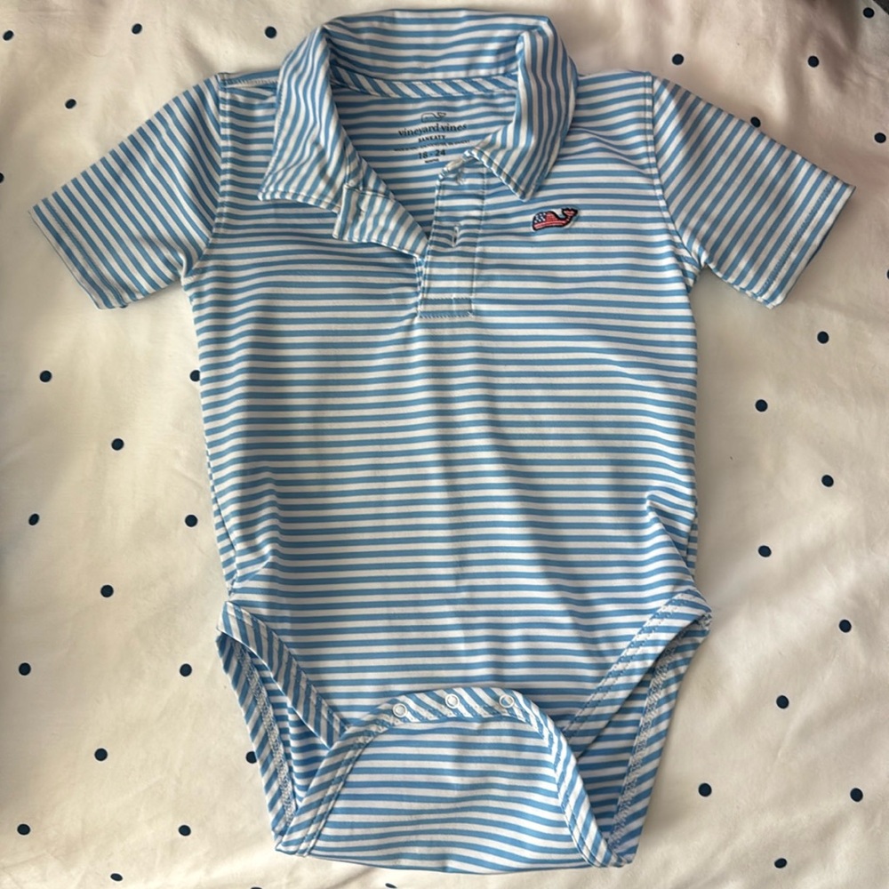 Vineyard Vines Sankaty Polo Onesie